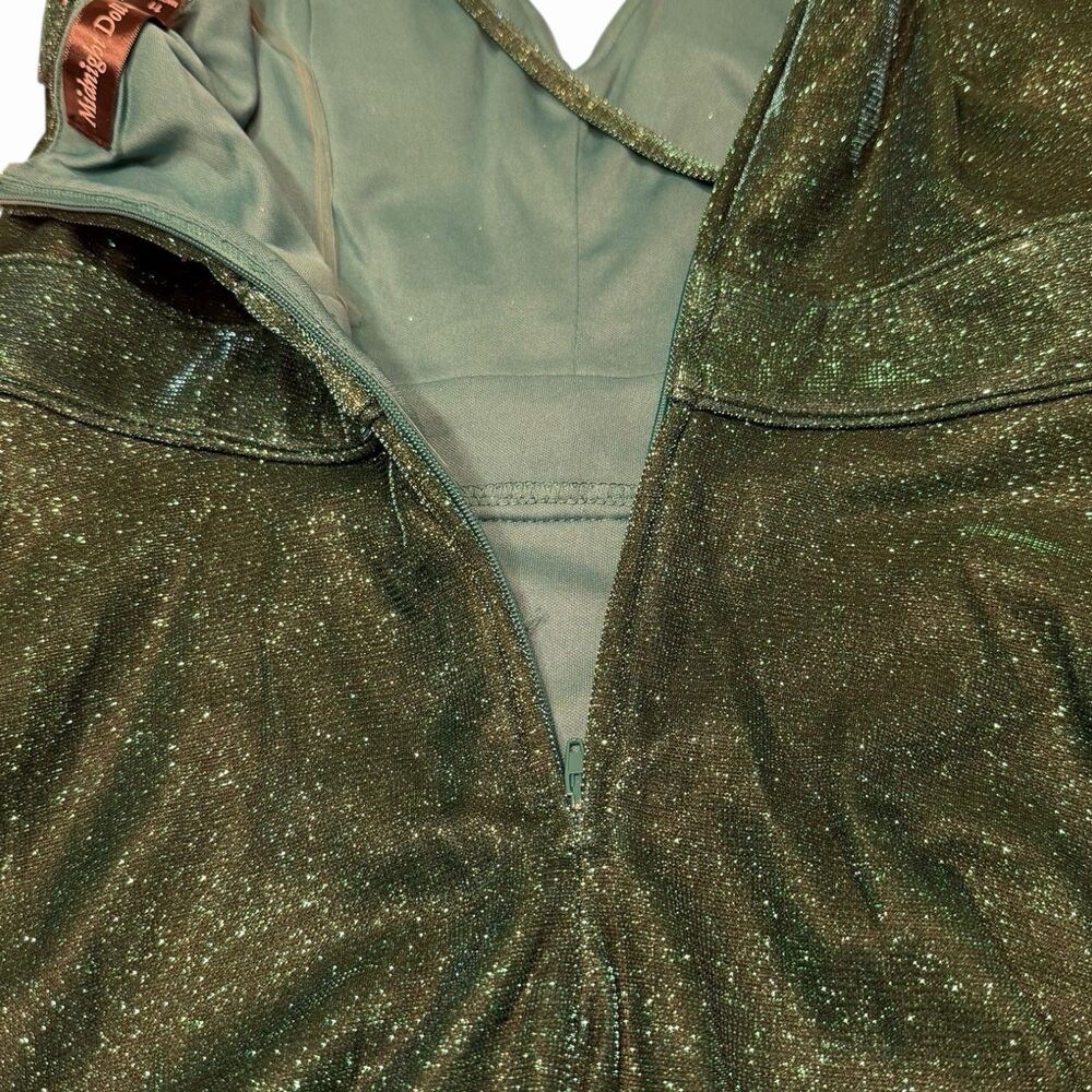 Green Iridescent Glitter Dress Womens Size 11 Fit Flare Party Homecoming Prom - Picture 8 of 15